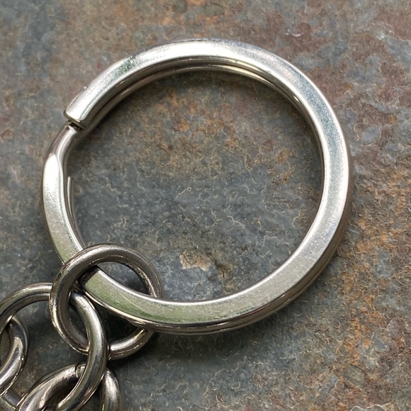 Sienna Ricchi large bag clip keychain skeleton style key with rhinestone 6.5” - Picture 7 of 8